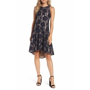 NWT ELIZA J Lace Drop Waist Sleeveless Dress Navy Blue 10
